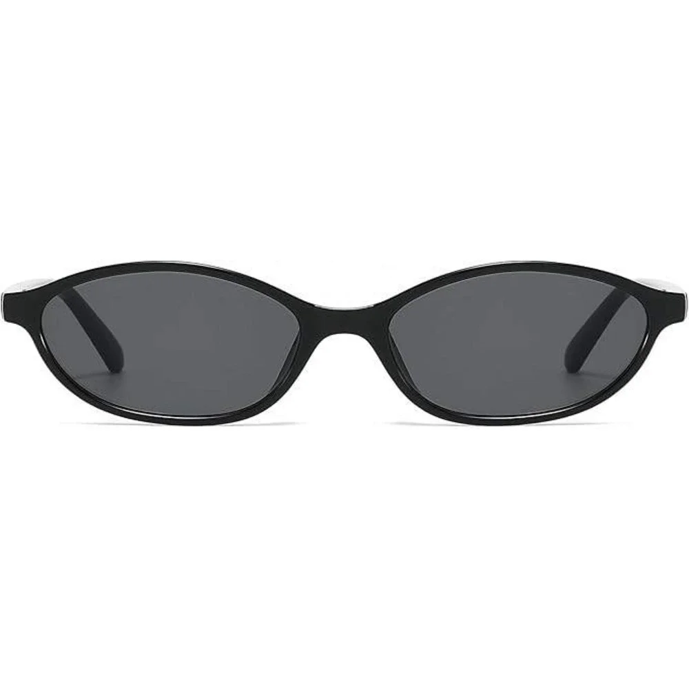 Mens Black Oval Sunglasses Retro Vintage Hippie Festival Shades Lentes Gafas New
